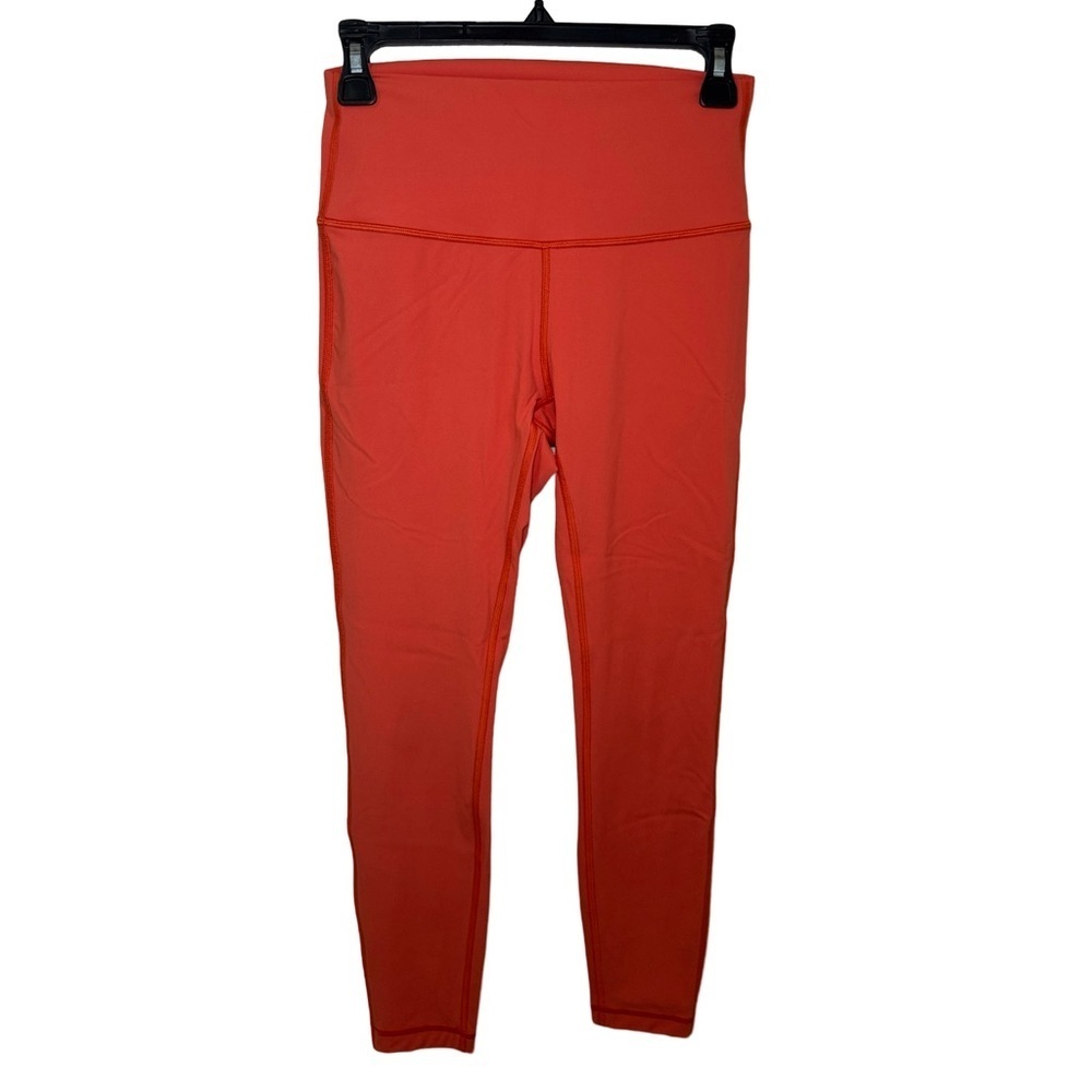 lululemon Wunder Under 25” Orange Leggings Size 6 - Picture 2 of 6